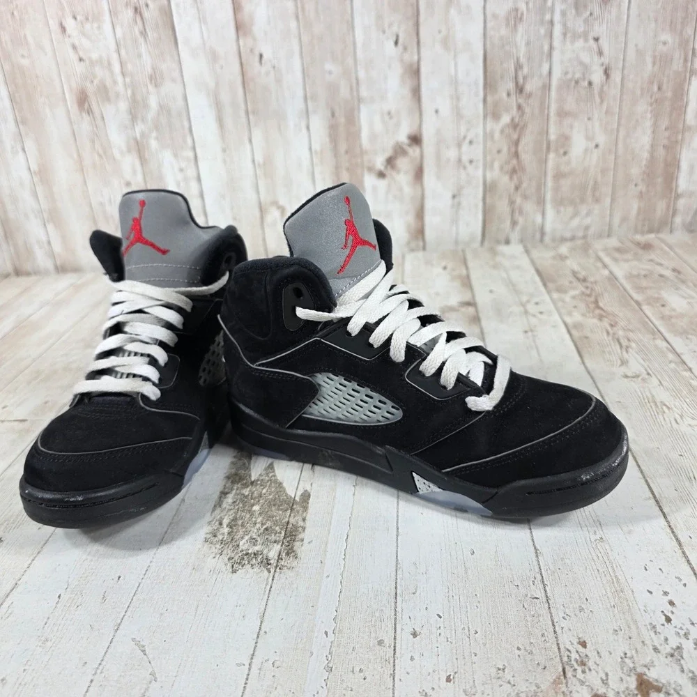 Jordan 5 Retro Black Metallic Reimagined Kids Sneakers HF3978-001 Size 1Y